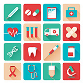 Healthcare icons, illustration