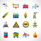 Energy icons, illustration