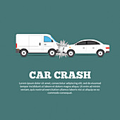 Car crash, illustration