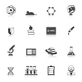 Science icons, illustration