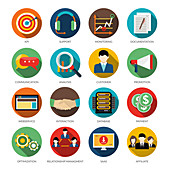 Customer relationship icons, illustration