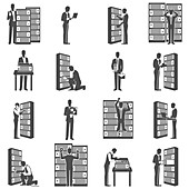 Data centre icons, illustration