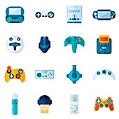 Gaming icons, illustration