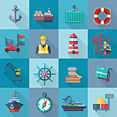 Shipping icons, illustration