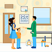 Paediatric appointment, illustration