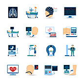 Diagnostics icons, illustration