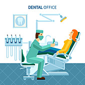 Dental office, illustration