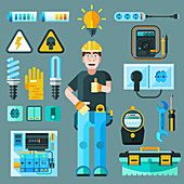 Electrician, illustration