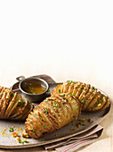 Hasselback potatoes with herbs