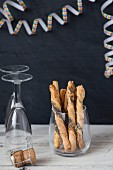 Poppyseed sticks for a party