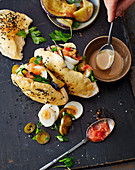 Sabich – Isreali aubergine sandwich with tahini