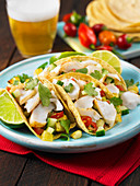 Fish tacos with cucumber and coriander (Mexico)