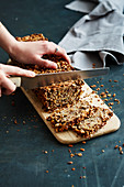 Courgette and almond bread with seeds