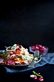 Detox fennel salad with pomegranate seeds