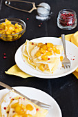 Crepes mit Ananas