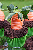 Strawberry carrot cupcakes for Easter