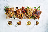 Roast chicken in four variations