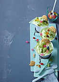 Frozen Joghurt mit Kiwi und Melone