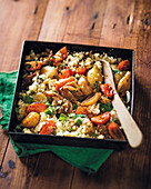 Couscous with roasted onions and feta