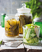 Various pickled cucumbers