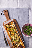Fennel and leek quiche