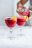 Mulled cranberry juice