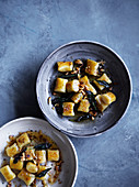Gnocchi with sage brown butter and walnuts