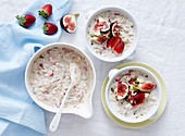 Overnight Oats with strawberries and figs