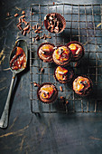 Brownie caramel cupcakes