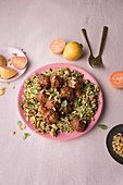 Meatballs with guava tabbouleh