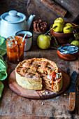 Apple pie with caramel