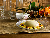 Panna Cotta With Jaggery-Rum Fruits