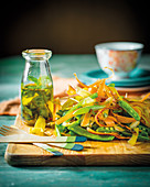 Indian carrot salad with warm dressing