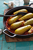 Mahshy (stuffed courgette with rice and minced meat, Syria)