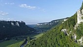Danube river valley, Germany, drone footage