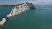 The Needles sea stacks, aerial