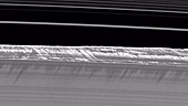 Towers and shadows in Saturn's rings, Cassini image