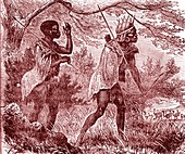 African bushmen, 19th Century illustration