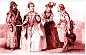 Elizabethan clothing, 19th Century illustration