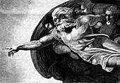 Michelangelo's 'Creation of Adam', illustration