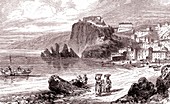 Strait of Messina, Italy, 19th Century illustration