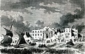 1783 Messina earthquake, Sicily, illustration
