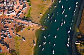 Fishing port, Spain, aerial photograph