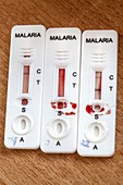 Malaria rapid diagnostic test strips