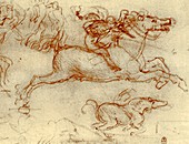 Galloping horseman, illustration