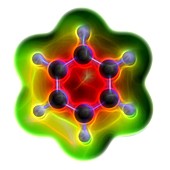 Benzene aromatic hydrocarbon molecule