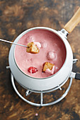 Raspberry jam fondue