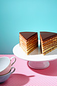 Prinzregententorte (Bavarian chocolate sponge cake – trend from the 1950s)