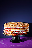 Friesentorte (layered cake made from shortcrust and puff pastry with cream – trend from the 1980s)