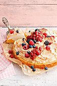 Meringue tart with fresh berries